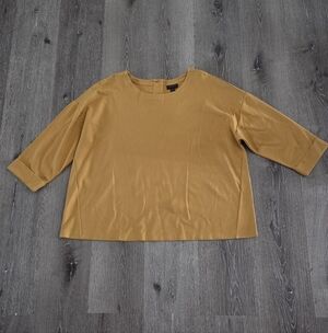 J. Jill Mustard Boxy Tunic Top Large